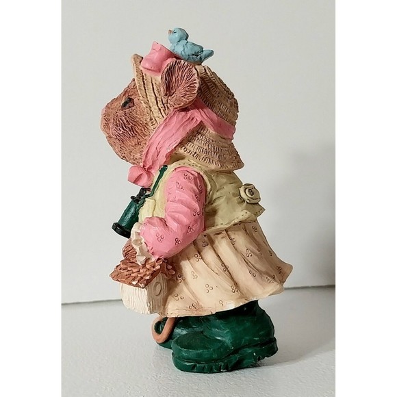 Nature Mouse Bluebirds Binoculars Walking Resin Figurine EUC Collectible Display - Picture 4 of 12